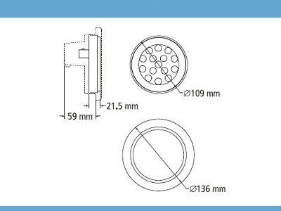 BAIML FARO ELECTR. BIOVOLTAJE DOBLE FUNCION POSICION STOP  /CONECTOR DE 3 VIAS Y 3 CABLES 