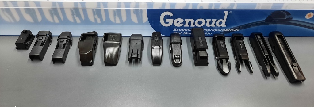 GENOUD ESCOBILLA FLAT MULTICONEXION 14 ADAPTADORES