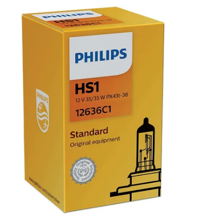 PHILIPS LAMPARA HALOG HS1 PTX43 12V 35/35W C1 MOTO