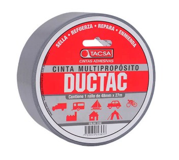 TACSA CINTA MULTIPROPOSITO DUCTAC 48MM X9 GRIS  