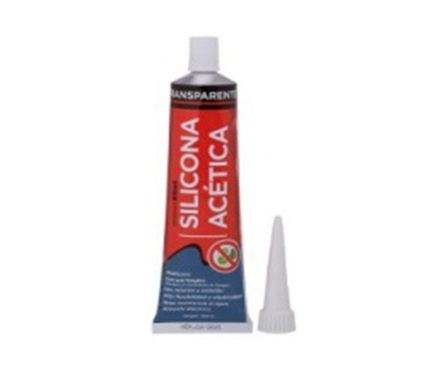 TACSA SILICONA ACETICA 85ML INTERIOR - EXTERIOR TRANSPARENTE RESIST. AGUA AISLANTE ELECTRICO