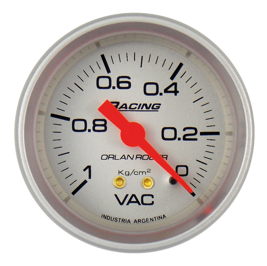 OR MANOMETRO MEC. VAC. DE ADMISION 1KG 52MM *PLATA*