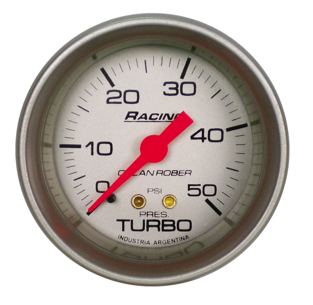 OR MANOMETRO PRESION DE TURBO 50PSI 52MM *PLATA*