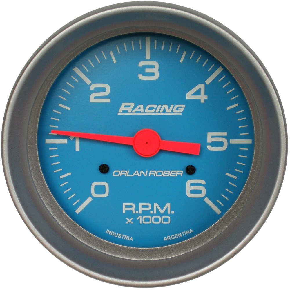 OR TACOMETRO 6000 RPM 12V *CELESTE*