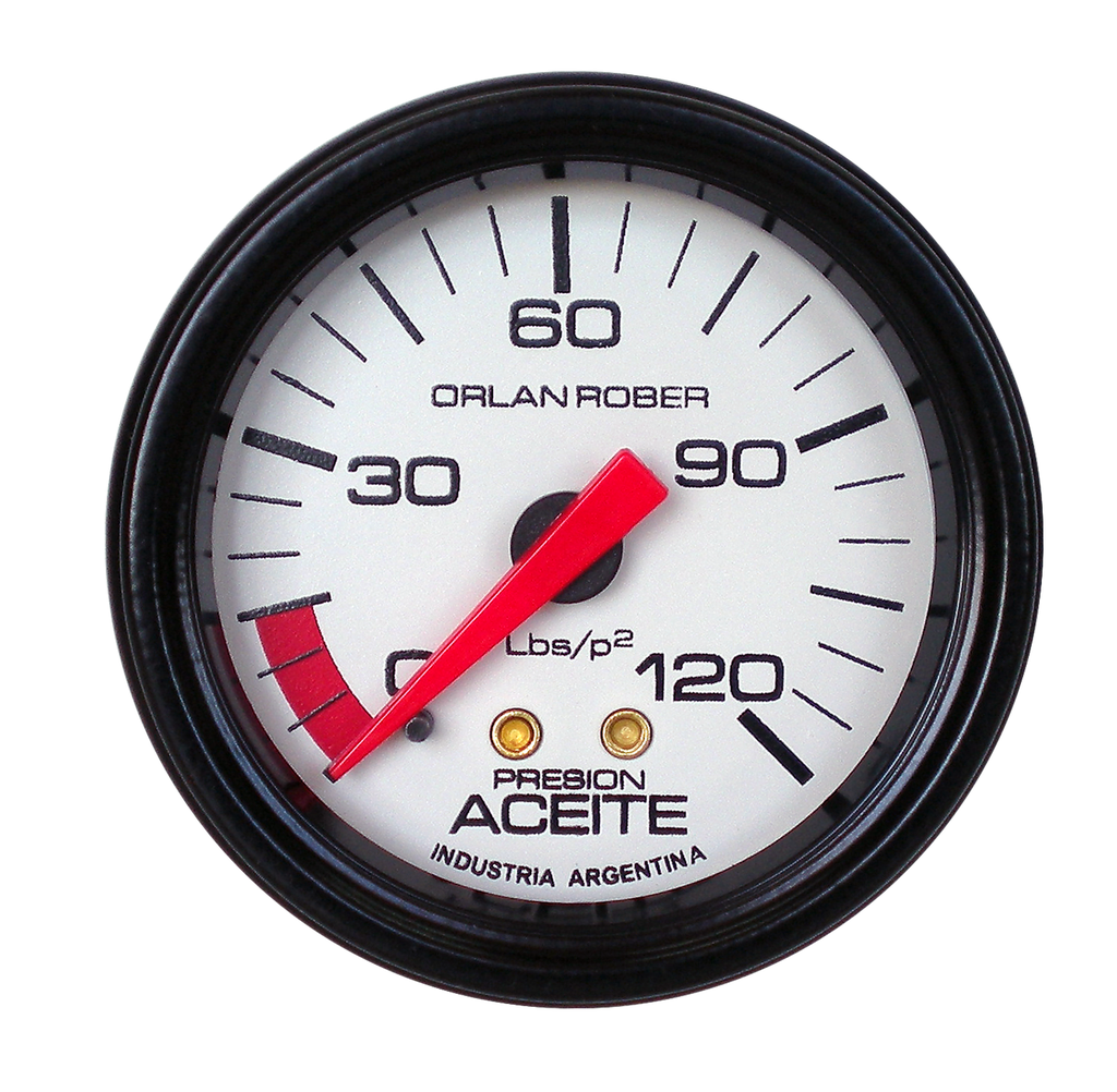 OR MANOMETRO ACEITE 120 LIBRAS 52MM *L.BLANCA*