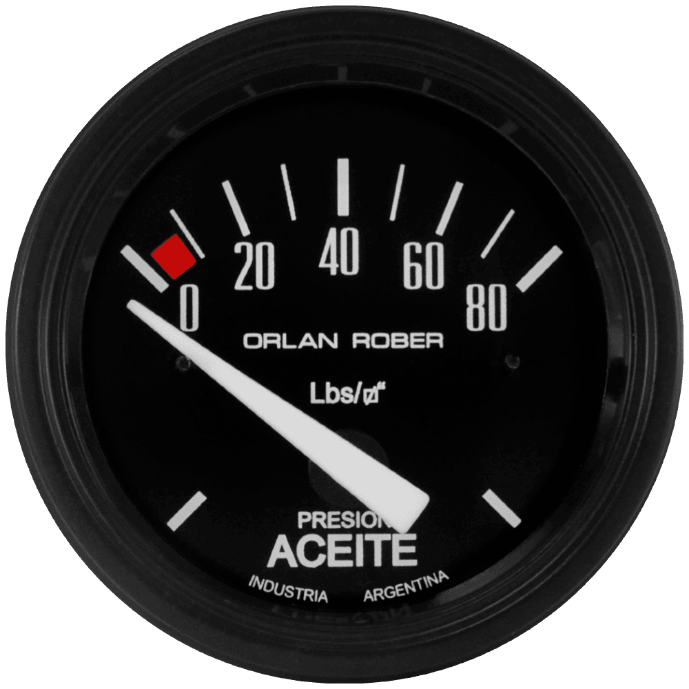 OR MANOMETRO ELECTRICO ACEITE 12V 0-80 LBS 52MM *CLASSIC*