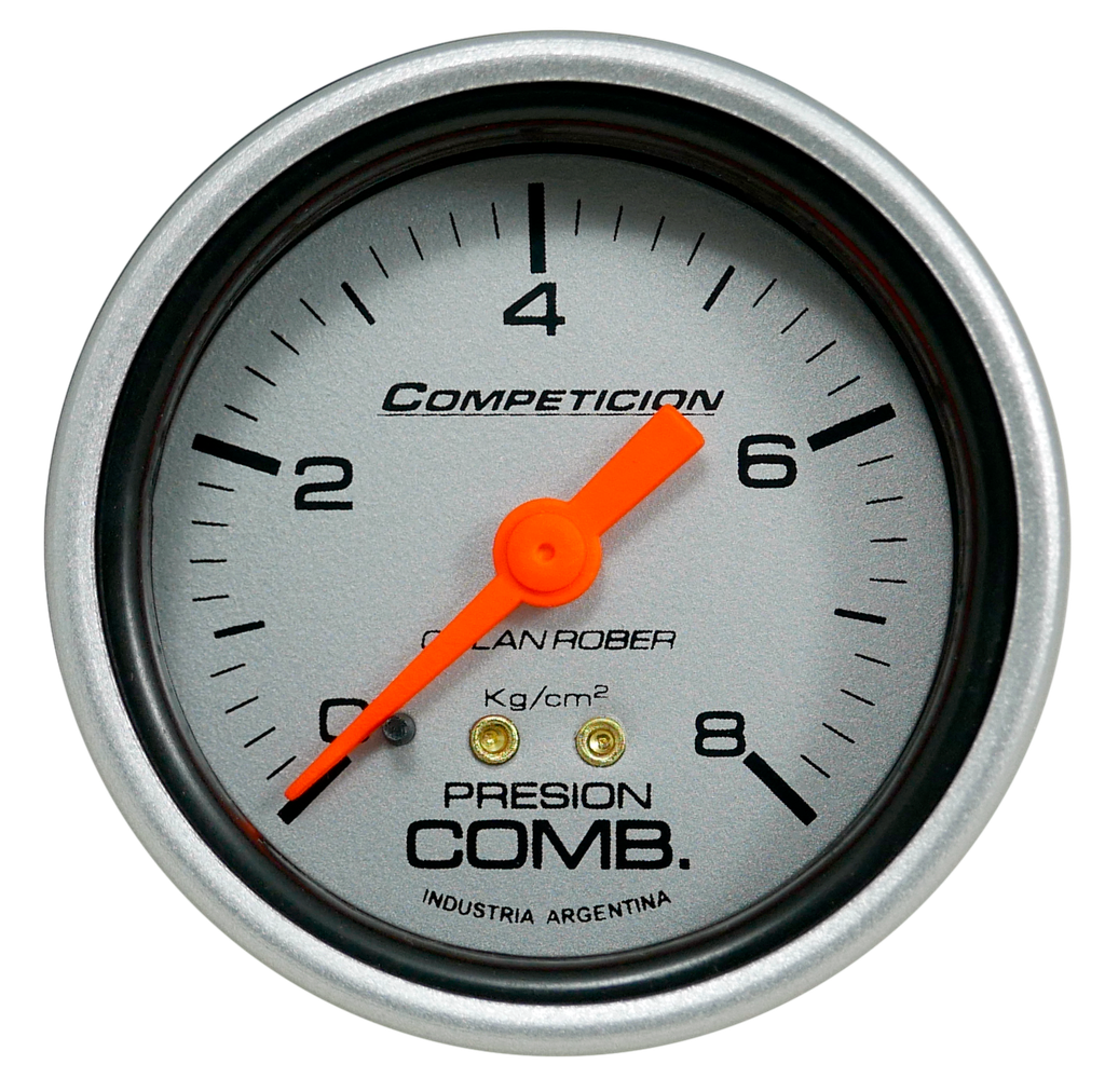 OR MANOMETRO PRESION COMBUSTIBLE 8KG/cm2 60MM *COMPETICION PLATA*