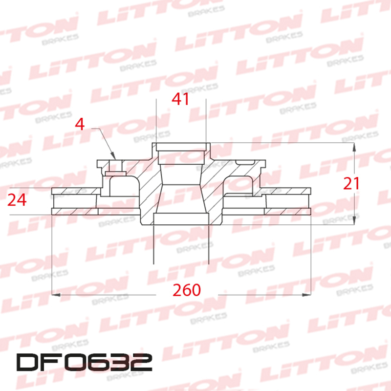LITTON DISCO FRENO CORSA II 1.6 1.8 MERIVA PRISMA 14" V/D