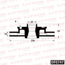 [DF0747.0500] LITTON DISCO FRENO VW GOL TREND 08/ SAVEIRO VOYAGE 1.6 8V V/D