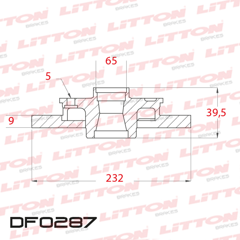 LITTON DISCO FRENO WV BORA GOLF 1.6 1.8 2.0 SURAN 1.6 8V 10/.. NEW BEETLE S/T (FREMAX 5601)