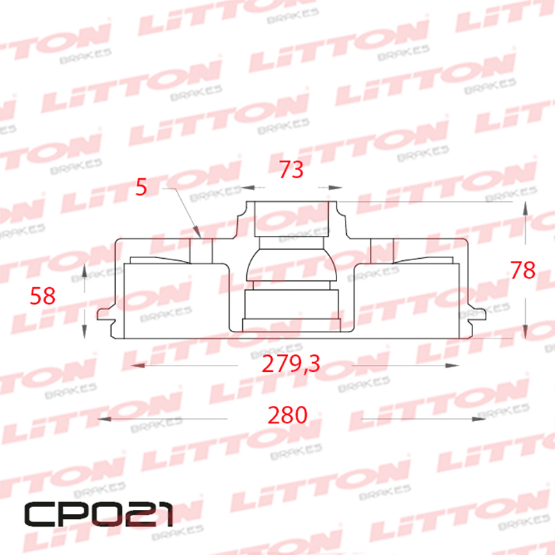 LITTON CAMPANA FRENO FORD F100 66/92 C/T