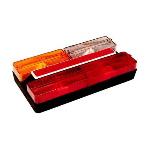 BAIML JUEGO FARO TRASERO RECTANGULAR ROJO//AMBAR//CRISTAL