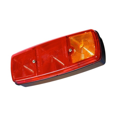 BAIML JUEGO FARO TRASERO RECTANGULAR BIP-UNIPOLAR ROJO/AMBAR SIN VENTANA ILUMINA PATENTE