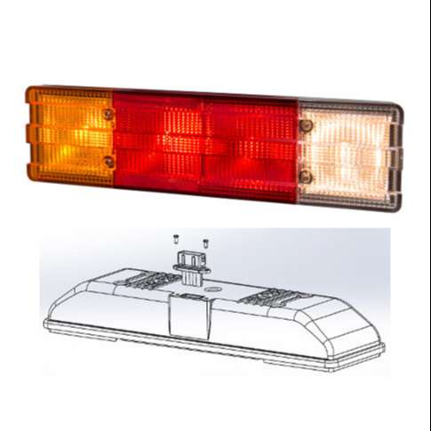 BAIML FARO TRASERO TIPO MB FICHA DE 5 VIAS C/VENTANA IZQUIER  /POSICION STOP  GIRO Y RETROCESO 