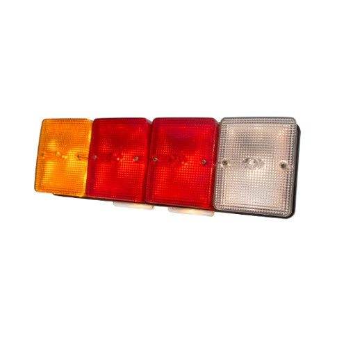 BAIML JUEGO FARO TRASERO RECTANG. BIPO-UNIPOLAR AMBAR/ROJO/CRIS  /CON VENTANA ILUMINA PATENTE