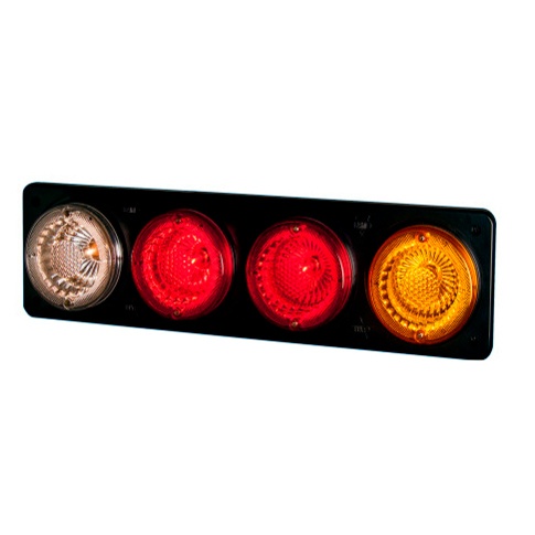 BAIML SOPORTE 4 FAROS LADO DERECHO CRISTAL//ROJO//AMBAR  /BIP-UNIPOLAR 