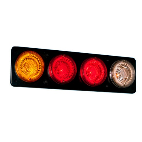 BAIML SOPORTE 4 FAROS LADO IZQ. CRISTAL//ROJO//AMBAR  /BIP-UNIPOLAR 