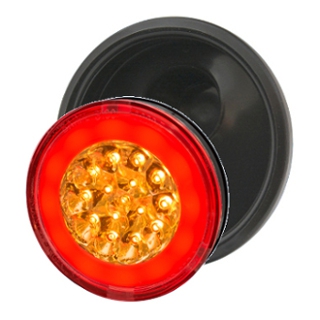 BAIML FARO ELECTR. TRASERO ROJO POSICION AMBAR GIRO 12/24V - ARO FLEXIBLE - CONECTOR DE 3 VIAS