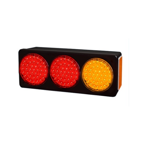 BAIML SOPORTE ELECTR.BIVOLTAJE ROJO//ROJO//AMBAR DER.  /39 LEDS X FARO // BIP-UNIPOLAR 