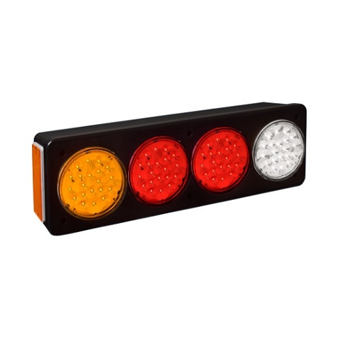 BAIML SOPORTE ELECTR.BIVOLTAJE CRISTAL//ROJO//AMBAR IZQ.  /20 LEDS X FARO // BIP-UNIPOLAR 