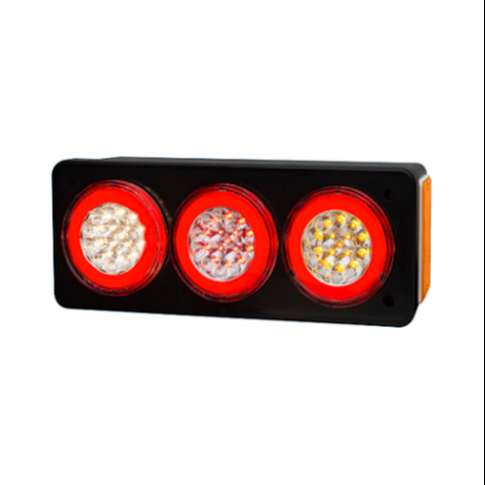 BAIML SOPORTE ELECTR.BIVOLTAJE CRISTAL/ROJO/AMBAR DER  
