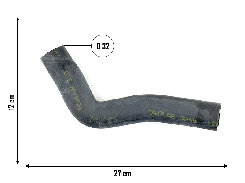 CAUPLAS MANGUERA RADIADOR SUPERIOR TOYOTA HILUX I