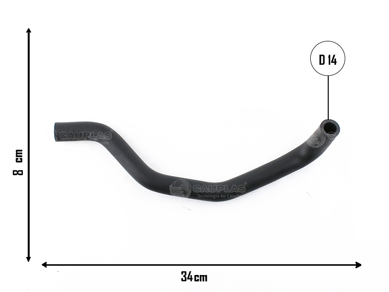 CAUPLAS MANGUERA CALEFACTOR SALIDA TOYOTA HILUX I-IV SW4