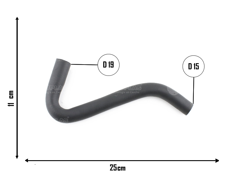 CAUPLAS MANGUERA CALEFACTOR ENTRADA VW GOL II-III-IV SAVEIRO II-III-IV =YACO 3408