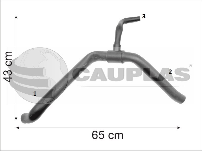 CAUPLAS MANGUERA RADIADOR INF VW GOL II/III SAVEIRO II/III  =YACO 2065