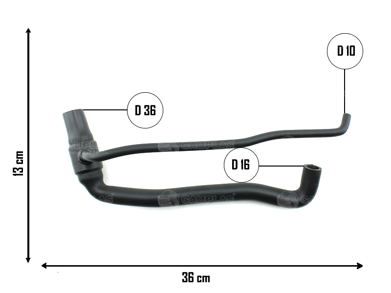 CAUPLAS MANGUERA DEFLECTOR DE ACEITE VW FOX GOLF IV/V SURAN  =YACO 3681