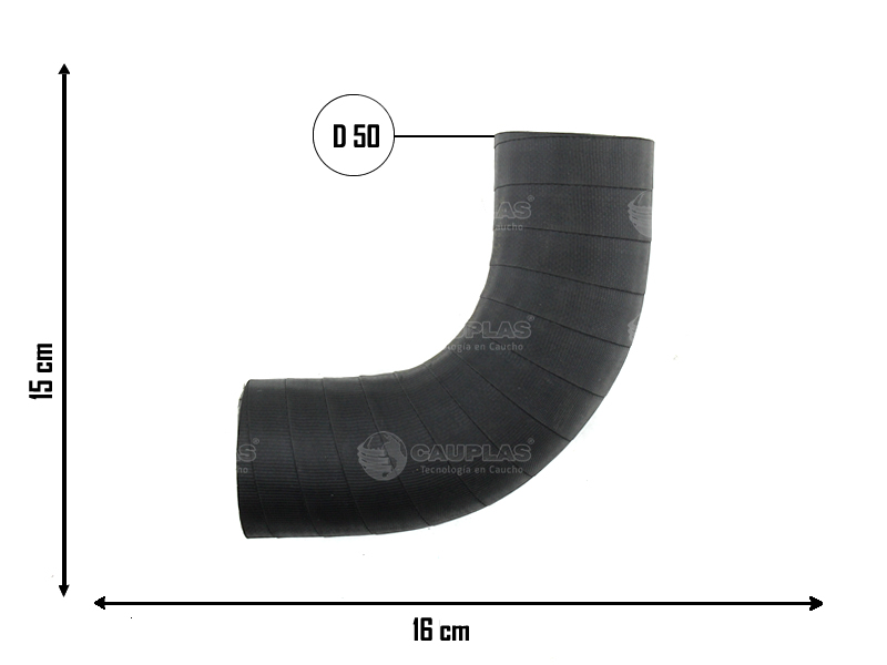 CAUPLAS MANGUERA CIRCULACION DE AIRE CHEVROLET S10  =YACO 4374