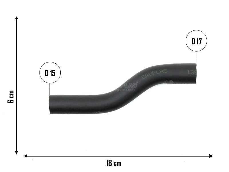 CAUPLAS MANGUERA DESCARGA DE GASES CHEVROLET CORSA I