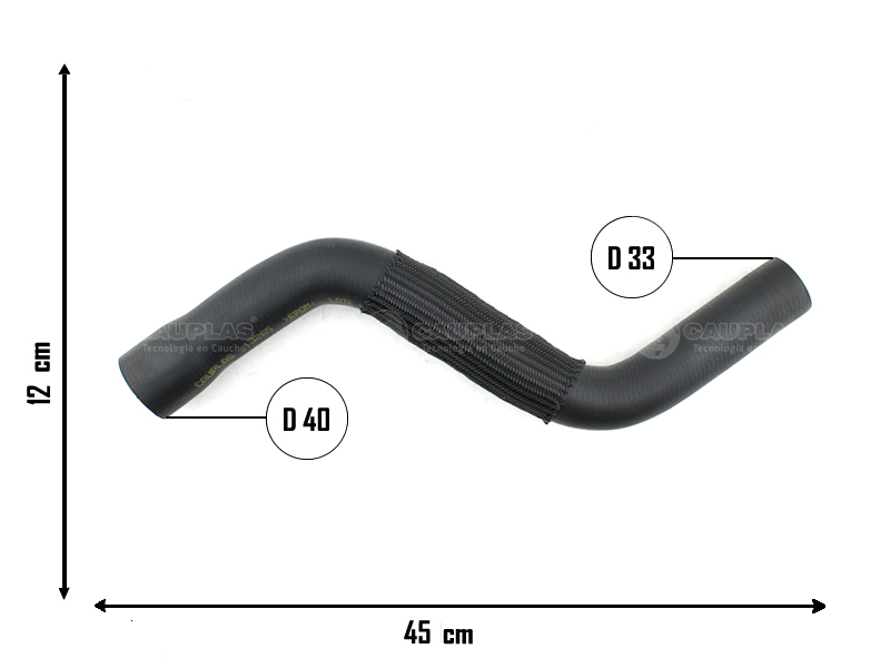 CAUPLAS MANGUERA RADIADOR INFERIOR CHEVROLET COBALT ONIX PRISMA SPIN  =YACO 4232