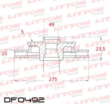 LITTON DISCO FRENO TOYOTA RAV 4 2.0 - 2.4 DEL