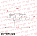 [DF0553.0500] LITTON DISCO FRENO TOYOTA CORONA /AVENSIS - STATION WAGON DEL