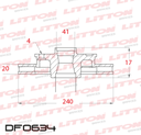 [DF0634.0500] LITTON DISCO FRENO CHEVROLET CORSA DEL