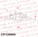 [DF0889.0500] LITTON DISCO FRENO CHEVROLET CRUZE 1.8 11/ TRAS