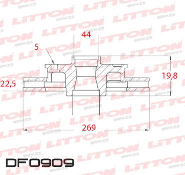 LITTON DISCO FRENO DACIA DUSTER 1.5 DCI - DUSTER 1.6 16V- OROCH - CAPTUR 1.6 DEL