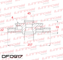 [DF0917.0500] LITTON DISCO FRENO TOYOTA ETIOS 1.3 - 1.5 DEL