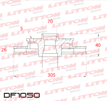LITTON DISCO FRENO FIAT TORO 1.8 - 2.0 - 2.4 16V JEEP RENEGADE 1.8 - 2.0 - COMPASS 2.0 4x2 - 4x4 DEL