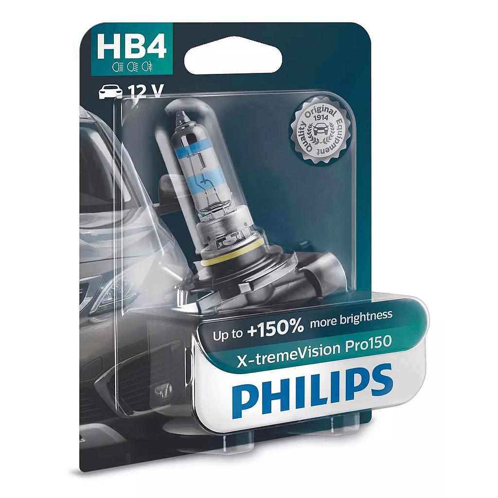 PHILIPS LAMPARA HB4 12V 51W P22D X-TREME VISION PRO 150% FORD ECOSPORT XLT 1.6/1.6 FLEX 8V 5P HONDA CIVIC SEDAN SI 2.0 16V 192CV 4P