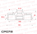 [CP072.0500] LITTON CAMPANA FRENO PEUGEOT 306 S/ABS CITROEN XSARA ZX C/MAZA