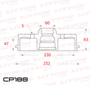 [CP188.0500] LITTON CAMPANA FRENO CHEVROLET TRACKER 4x2 1.8 '13