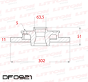 [DF0921.0500] LITTON DISCO FRENO FORD FUSION / KUGA TRAS