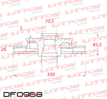 LITTON DISCO FRENO CHEVROLET ASTRA CRUZE EQUINOX DEL
