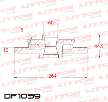 LITTON DISCO FRENO CHEVROLET CRUZE 1.4 TURBO 17/ TRAS