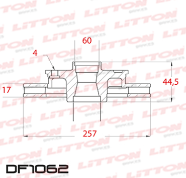 LITTON DISCO FRENO CHERY FACE 10/ S18 10/ DEL (FREMAX 4422)