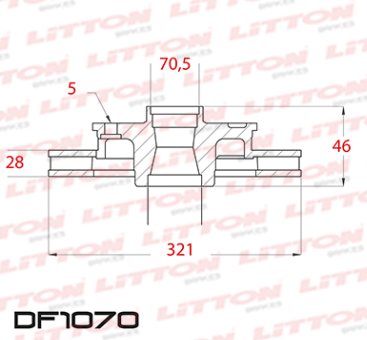 LITTON DISCO FRENO CHEVROLET EQUINOX 1.5 TURBO 18/ DEL