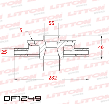 LITTON DISCO FRENO TOYOTA COROLLA 1.8 HYBRID- 2.0 DYNAMIC 20> DEL (FREMAX 5448)