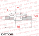 [DF1108.0500] LITTON DISCO FRENO PEUGEOT BOXER 2.0 06/11 FIAT DUCATO 100 06/ DEL